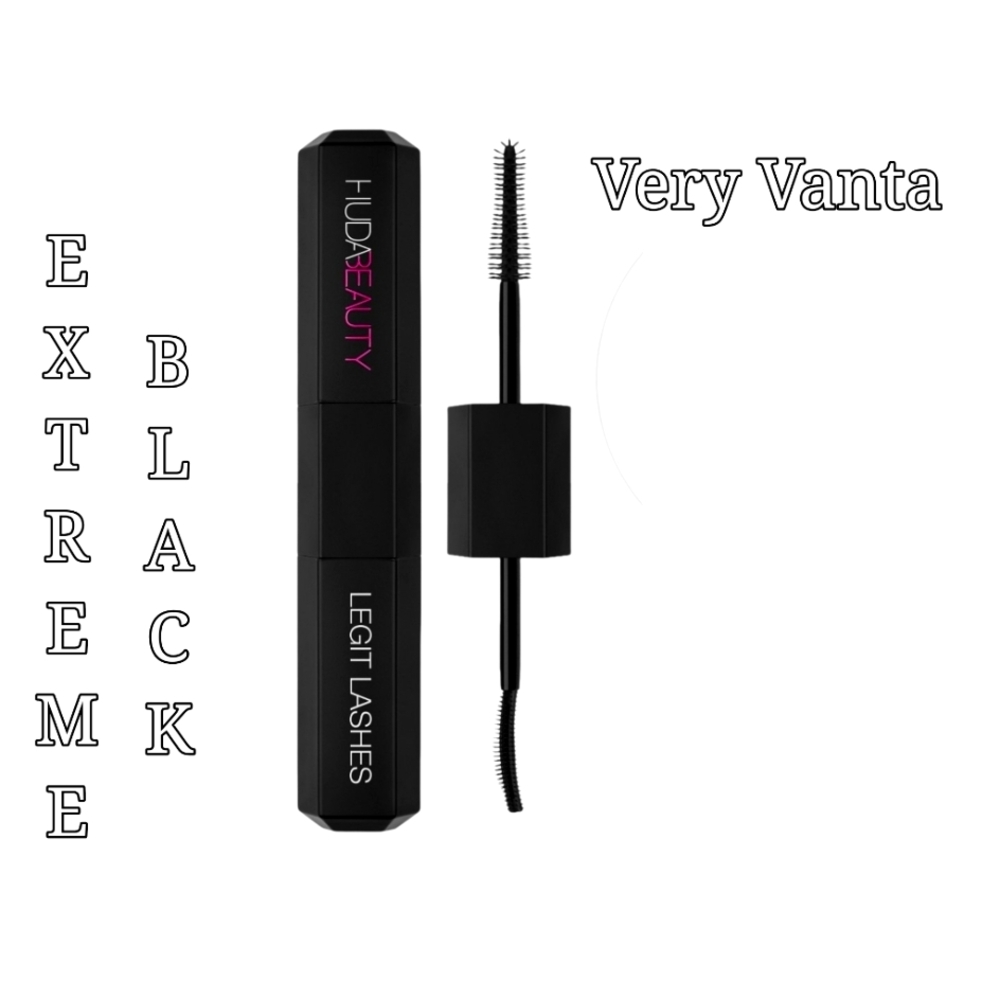 HUDA Legit Lashes Volumizing Mascara-Double Ended Extreme Black NEW